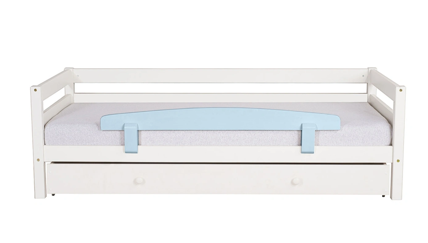 מיטת ילדים מיקה עם ארגז רוחב 80 ס"מ | עם מעקה אחורי